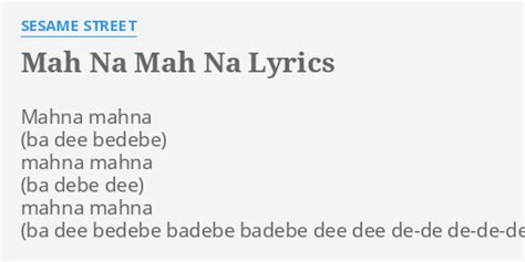 Mah Na Mah Na Lyrics